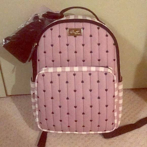 Purple Hearts Betsey Johnson Backpack New - Picture 1 of 5